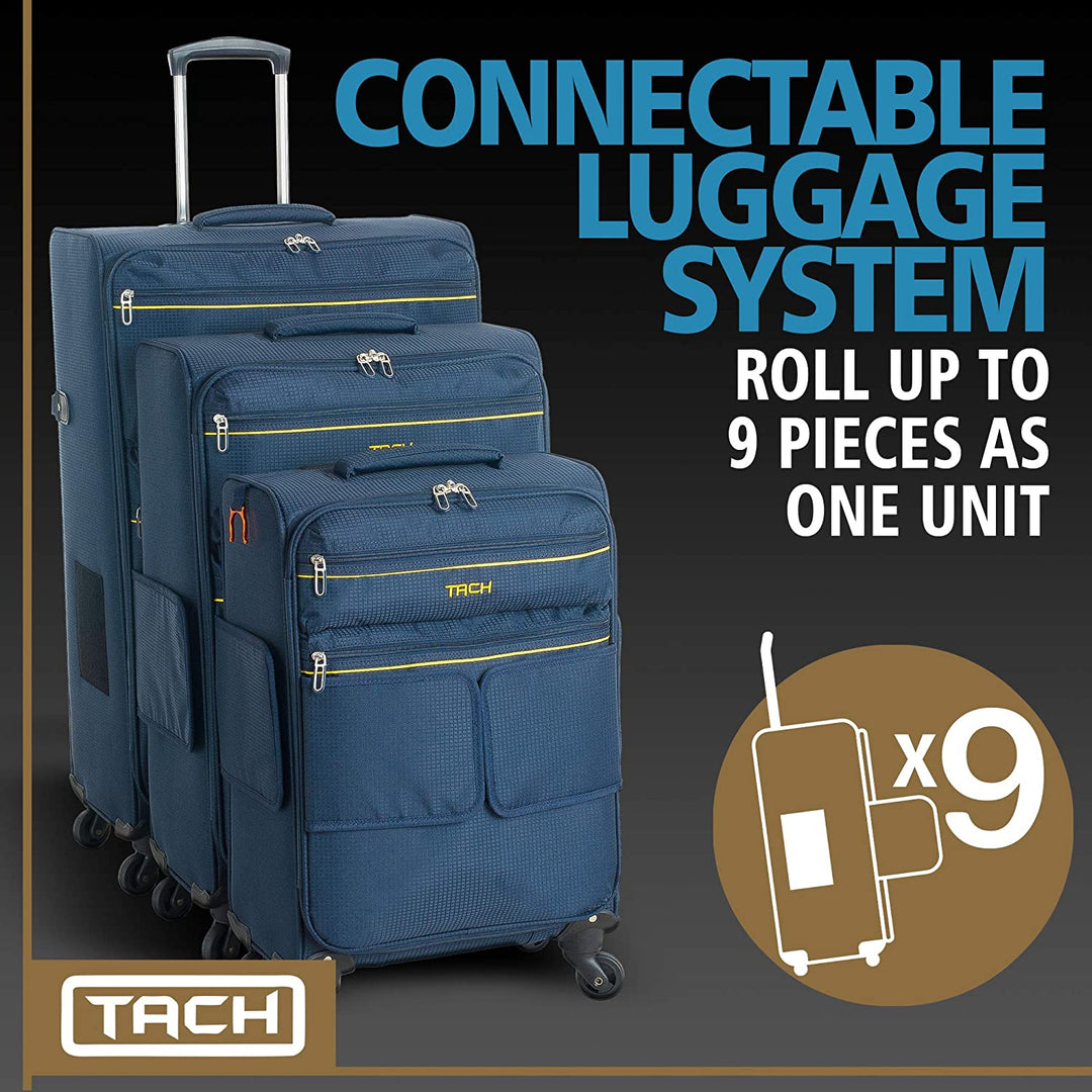 TACH LITE 3Piece Soft Case Connectable Luggage & Carryon Travel Bag S